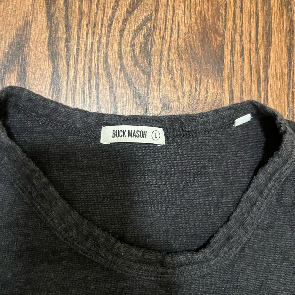Buck Mason Charcoal Crew Neck T-Shirt